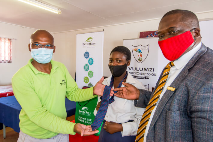 EnviroServ CLO, Mr Thembinkosi Mafana, learner,Lina Nya