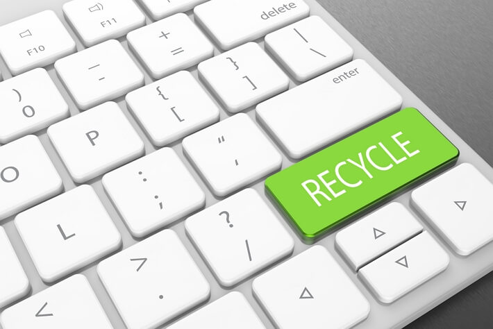 Recycle keyboard for waste management